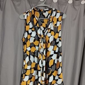 Nine West Stylish Geometric Print Sleeveless Top L